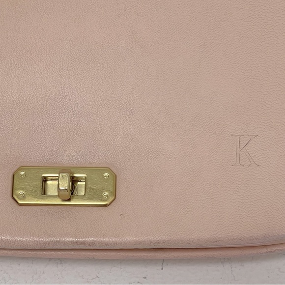 J.Crew Sophie Soft Lambskin Leather Crossbody Bag in Light Blush w/ “K” monogram - Picture 4 of 14